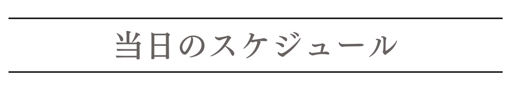 当日スケジュール