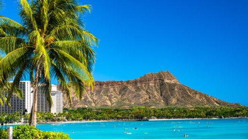 ダイアモンドヘッドとワイキキ ダイアモンドヘッドとワイキキ